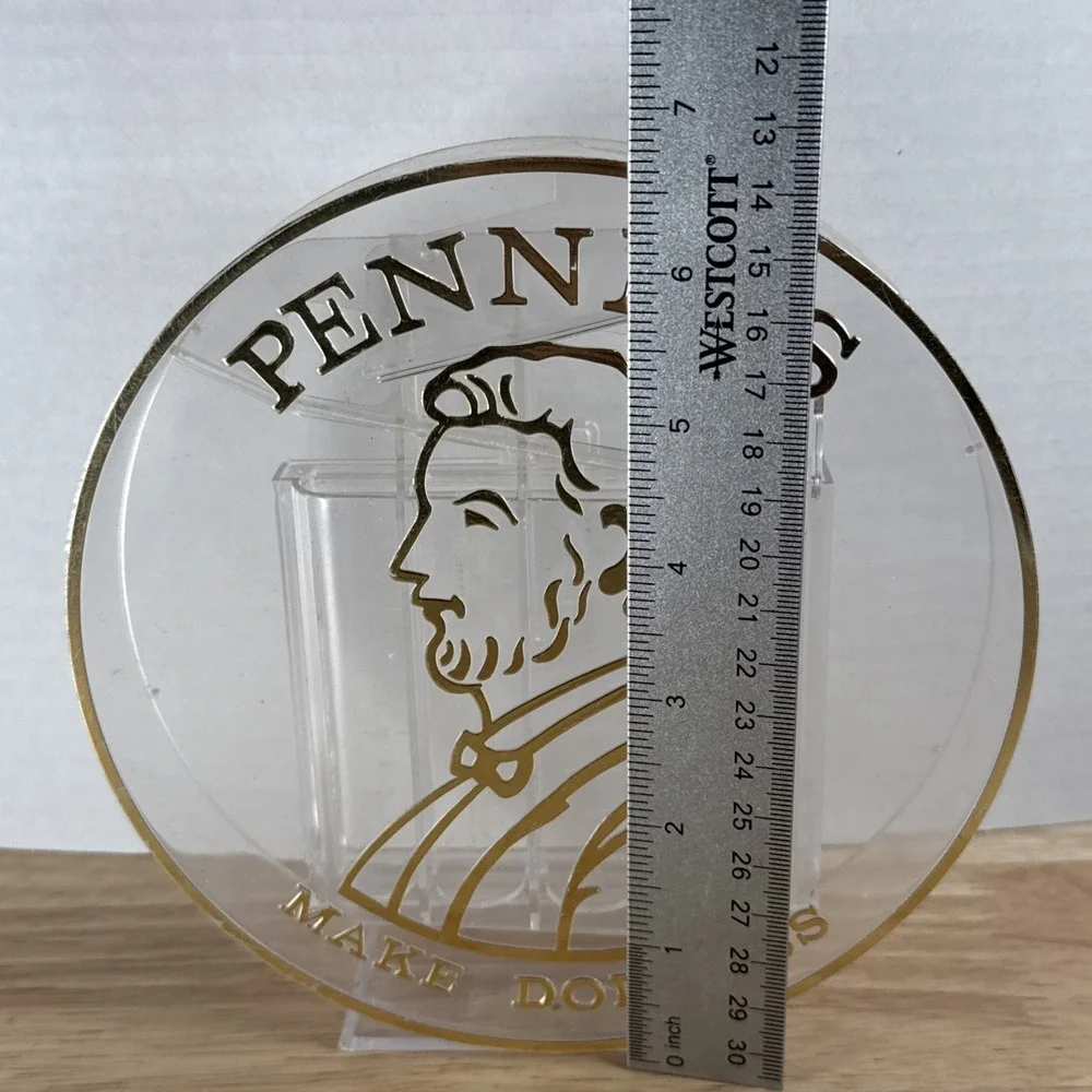 Vintage Plastic Coin Shaped Manual Coin Sorter 